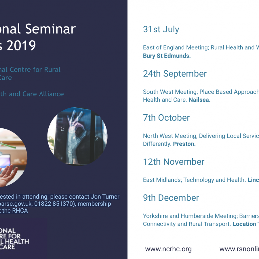 Regional Seminar Dates 2019